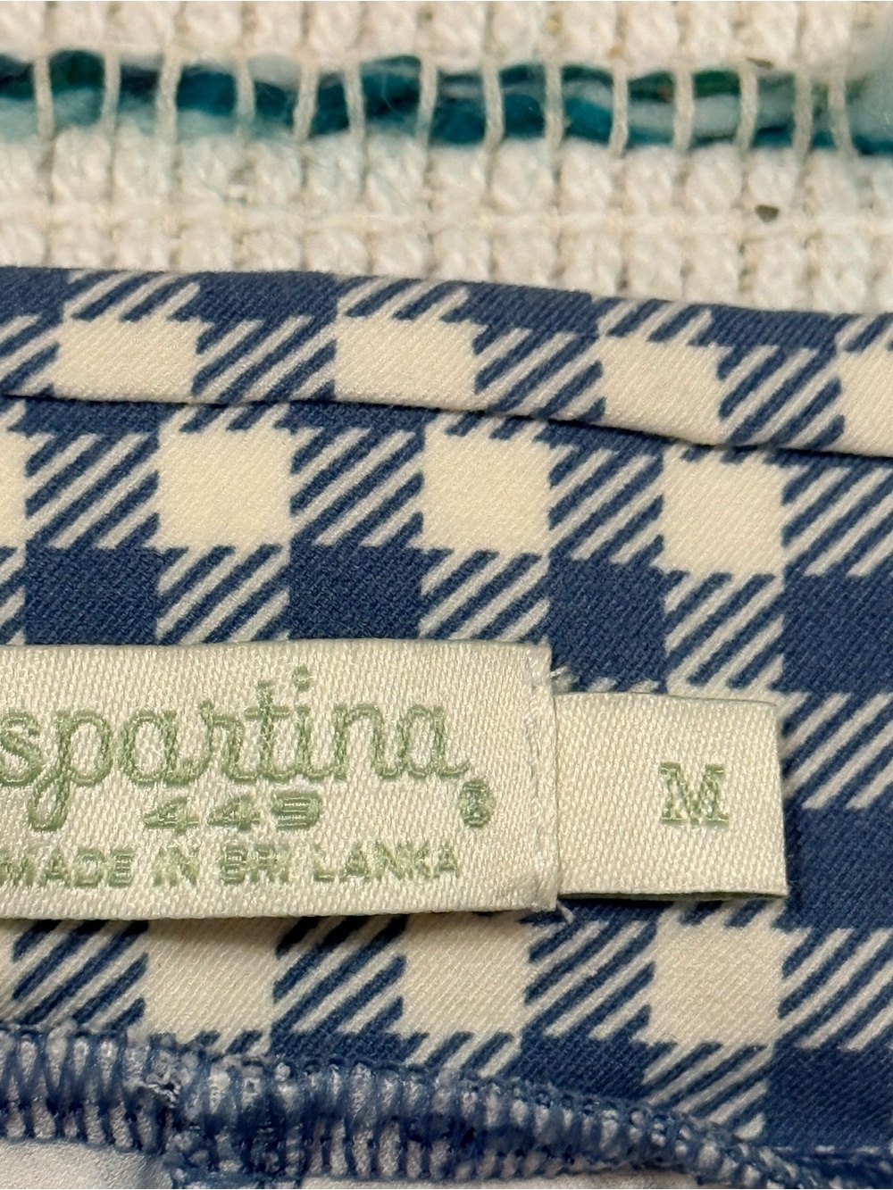 Spartina 449 Maren Kick Flare Pull On Pants in Bluestone Gingham Preppy Classic - Picture 12 of 13